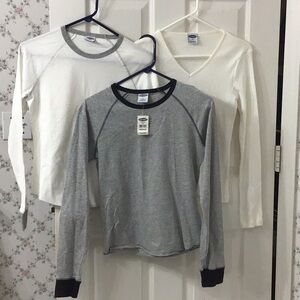 Old Navy bundle of 3 Medium lightweight long sleeve lady’s shirts. Never worn.